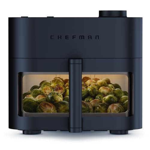 Chefman Crispinator Air Fryer 7-in-1 with 8 Qt Capacity, 450°F Max Temp & TurboFry Pro Technology for Fast, Even Results, Bake, Broil, Dehydrate, Viewing Window, Nonstick Ceramic-Coated Basket at AMAZON $159.00 is now $71.99 - 55% OFF