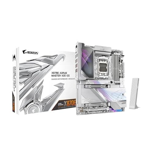 GIGABYTE X870E AORUS Master X3D ICE AMD AM5 at AMAZON $399.99 · AMAZON.COM - $399.99