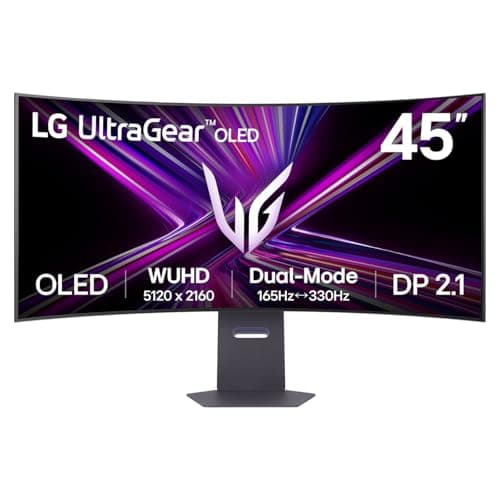 LG 45GX950A-B 45" 5120x2160 165Hz OLED Ultrawide Gaming Monitor (330Hz Dual Mode, DP 2.1, USB-C 90W) at AMAZON $1199.99 · AMAZON.COM