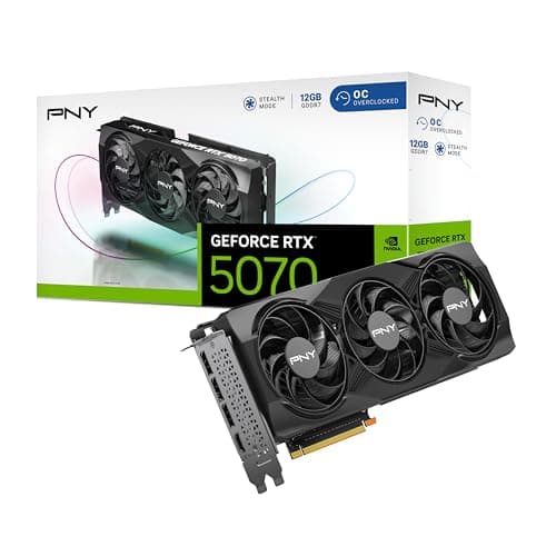 PNY RTX 5070 OC 12GB Triple Fan at AMAZON $579.99 · AMAZON.COM - $579.99