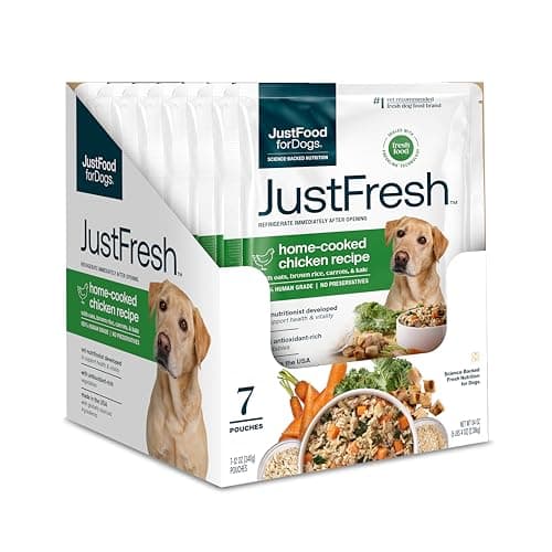 JustFoodForDogs Fresh Wet Dog Food / Topper (Chicken, 7-Pack) - Subscribe & Save at AMAZON $44.82 - $44.82
